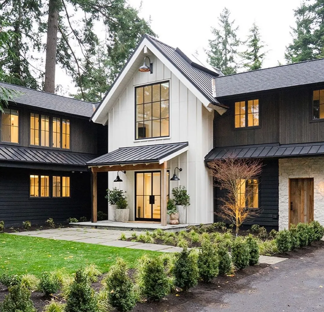 modern home with dark exterior painting
